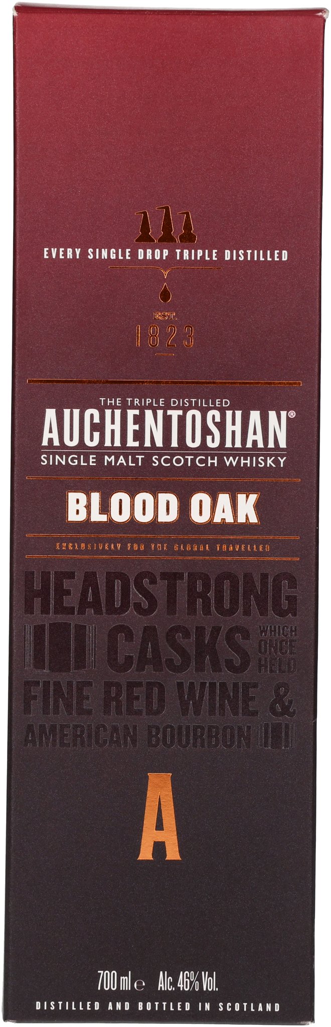 Auchentoshan Whisky Blood Oak (0,7 l / 46 % Vol.)_Packung