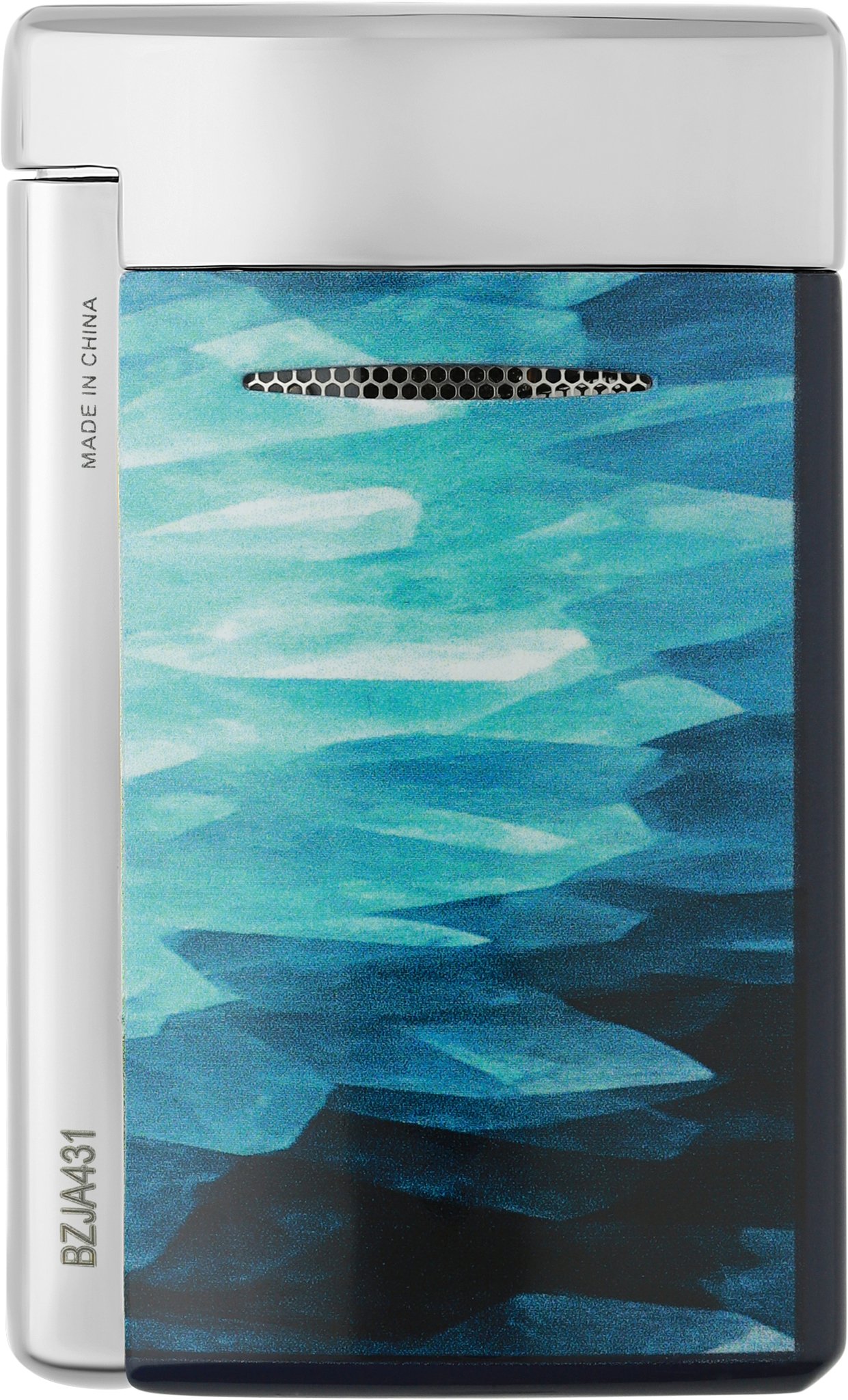 Geode Blau/Chrom back