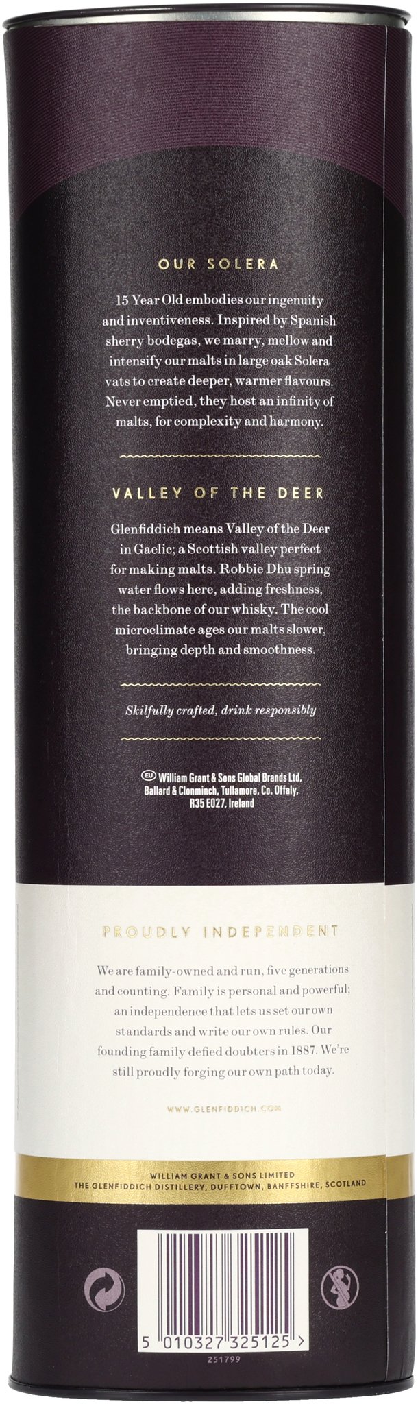 Glenfiddich Single Malt Whisky 15 Years Solera_Verpackung