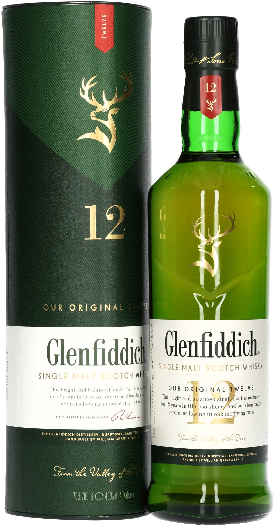 Glenfiddich Single Malt Whisky 12 Years Original (0,7 l / 40 % Vol.)