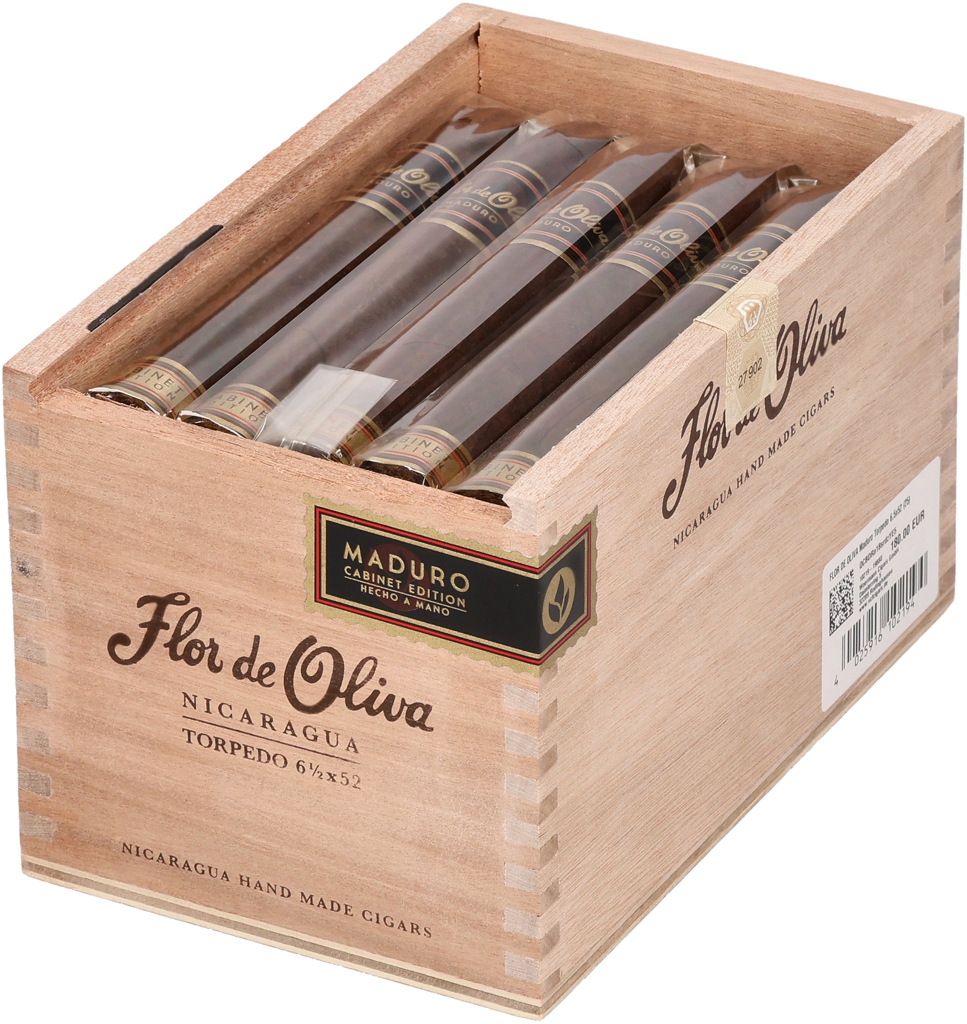 Maduro Torpedo box open