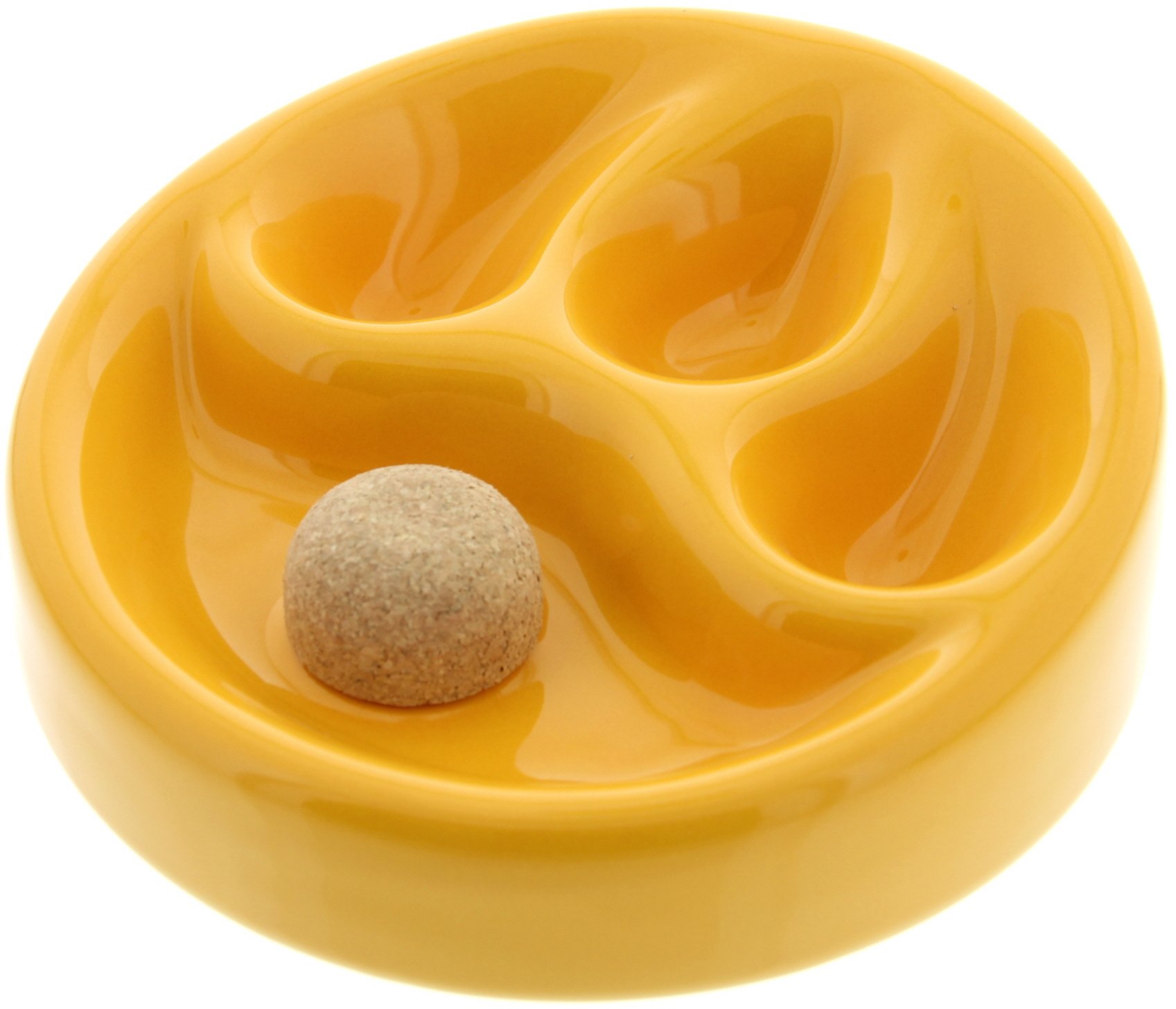 Guy Janot Pfeifenascher 3er Keramik gelb glänzend (11082)