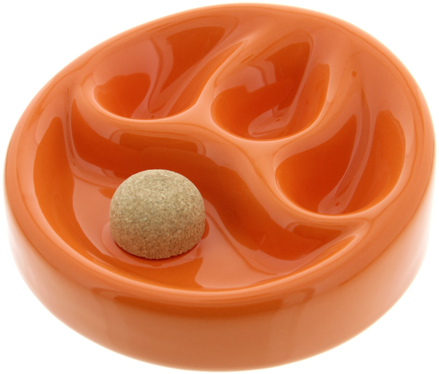 Guy Janot Pfeifenascher 3er Keramik orange glänzend (11084)