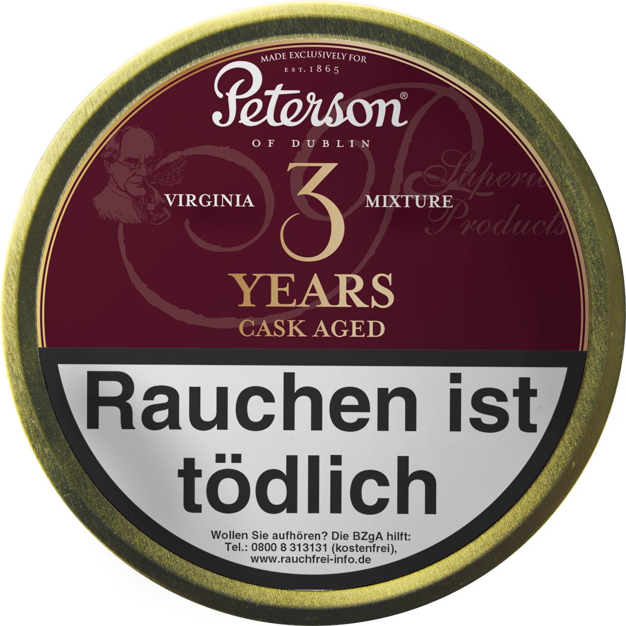 Peterson Pfeifentabak 3 Years Cask Aged Virginia Mixture 50g Dose