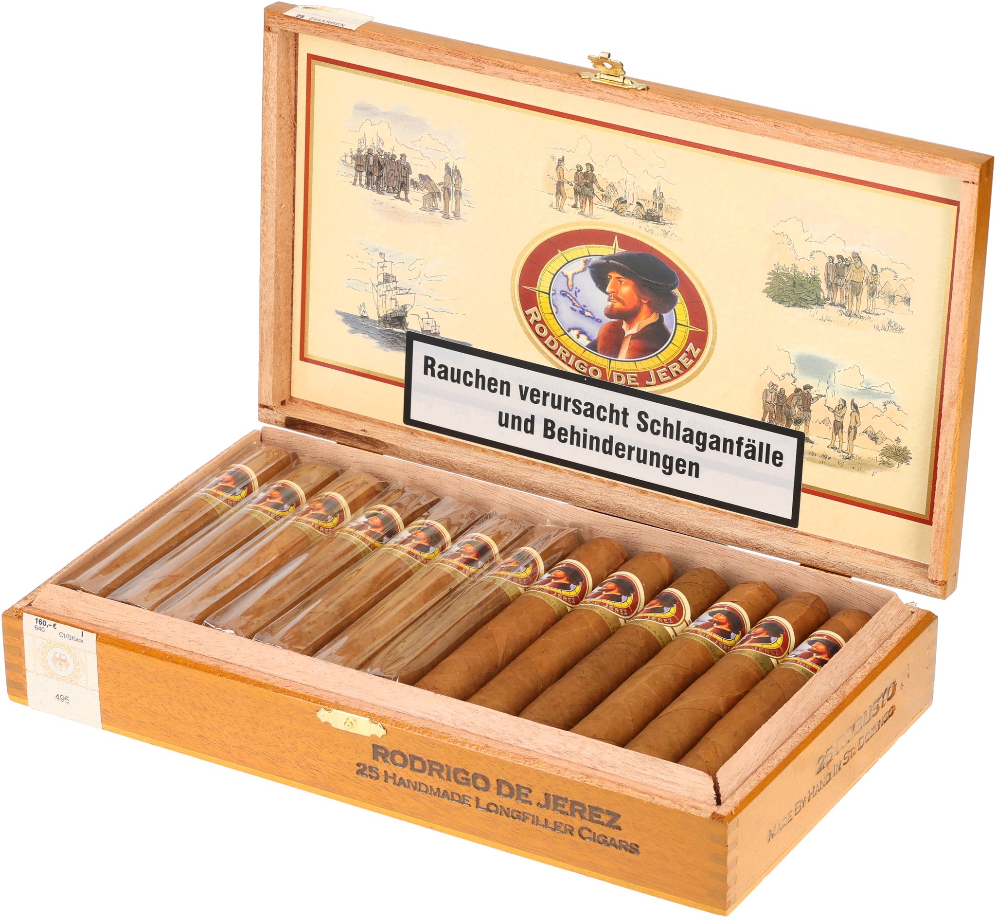 Rodrigo de Jerez Dominikanische Republik Robusto_Kiste Offen