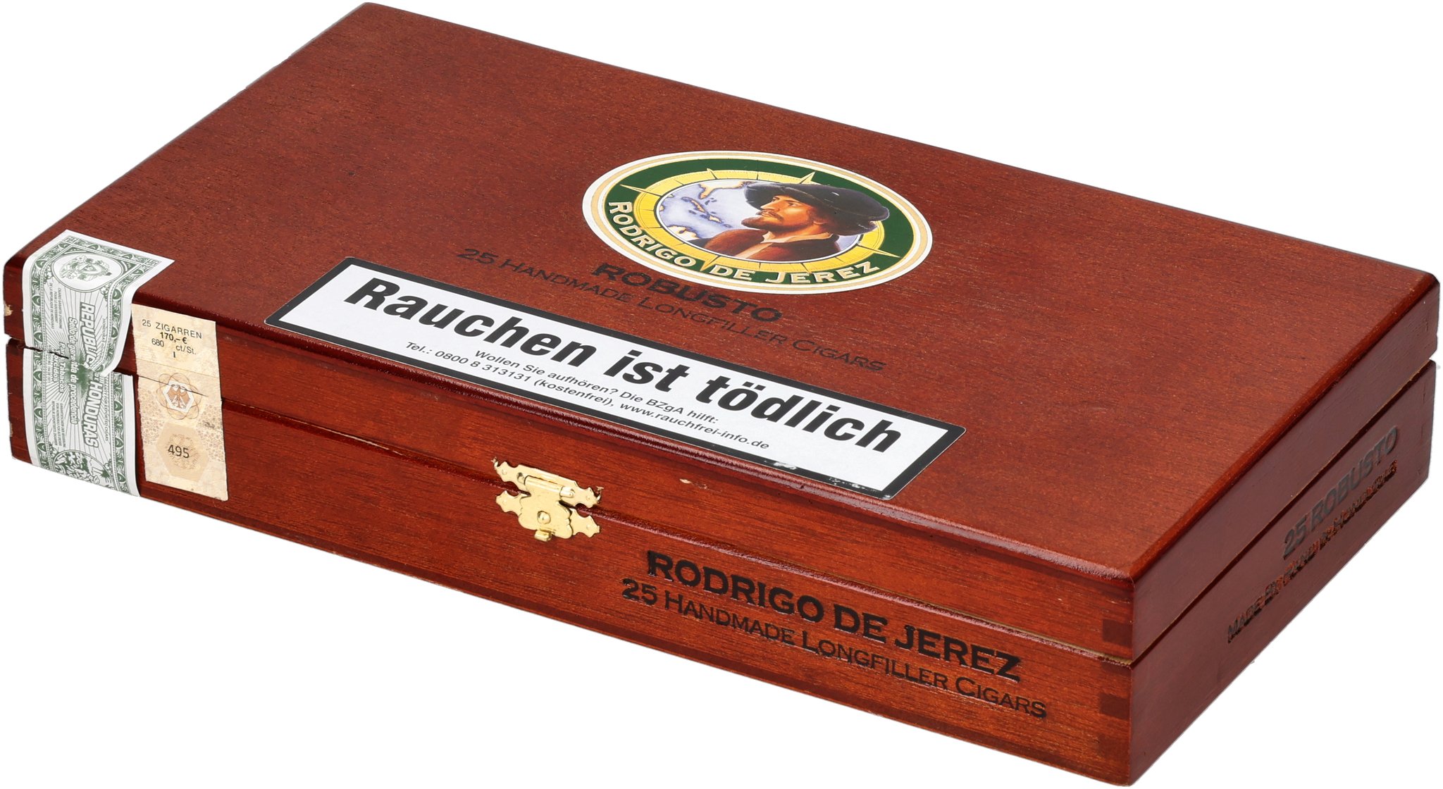 Rodrigo de Jerez Honduras (Grün) Zigarren Robusto_Kiste