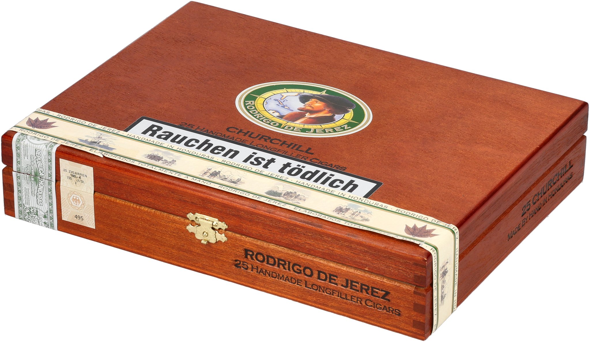 Rodrigo de Jerez Honduras (Grün) Zigarren Churchill_Kiste