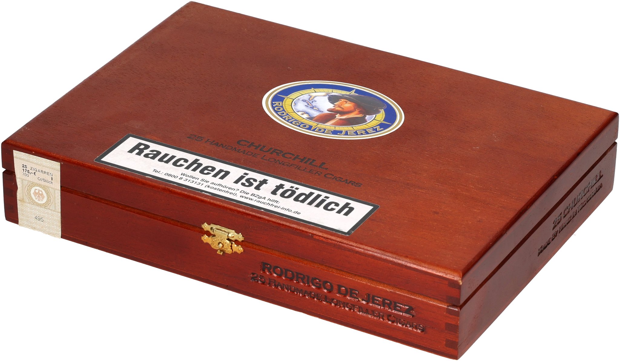 Rodrigo de Jerez Nicaragua (Blau) Zigarren Churchill_Kiste