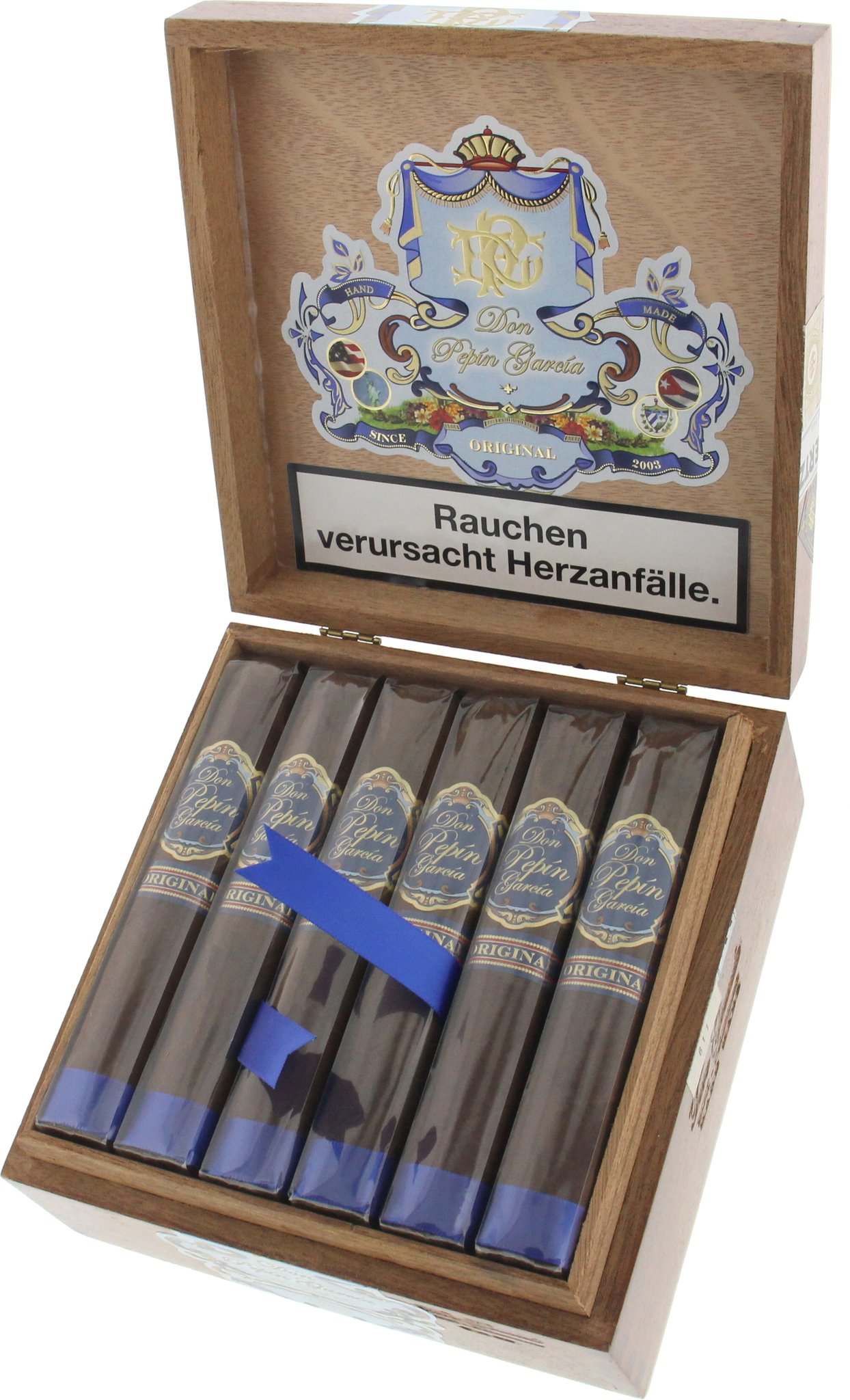 Don Pepin Original Blue Edition Toro Grande Kiste offen
