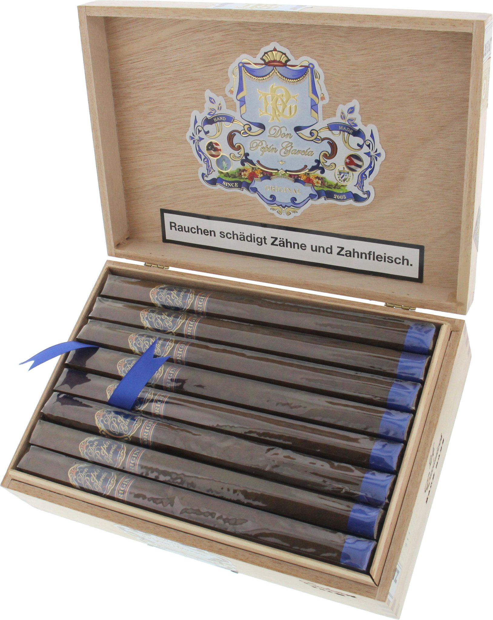 Don Pepin Original Blue Edition Exclusivos Kiste offen