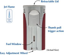 Xikar Nautilus Jet Flame NXT Red (575RD) Details