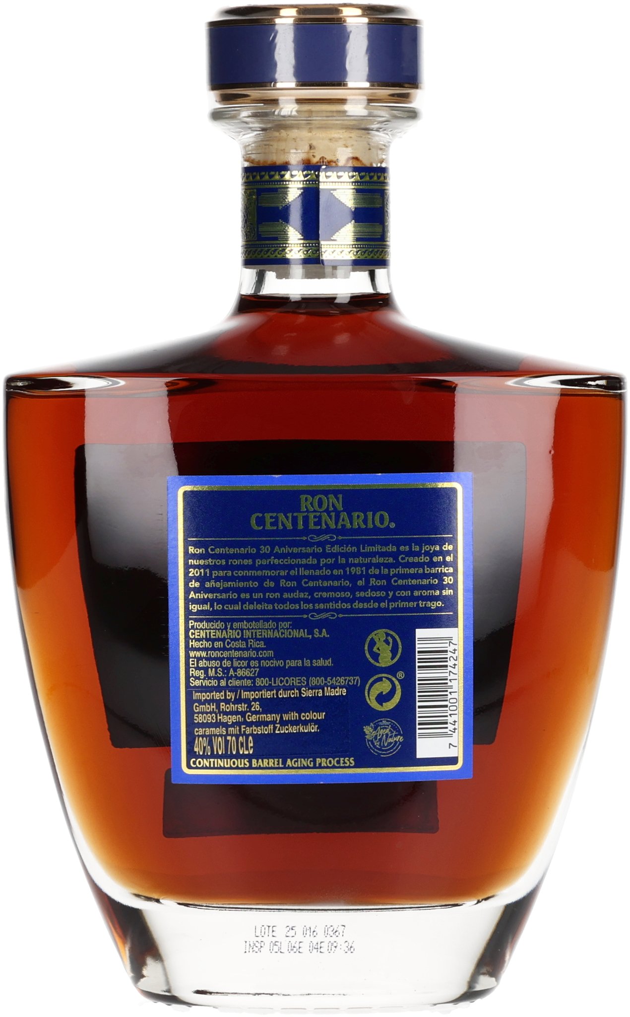 Ron Centenario Rum Edicion Limitada 30 Jahre