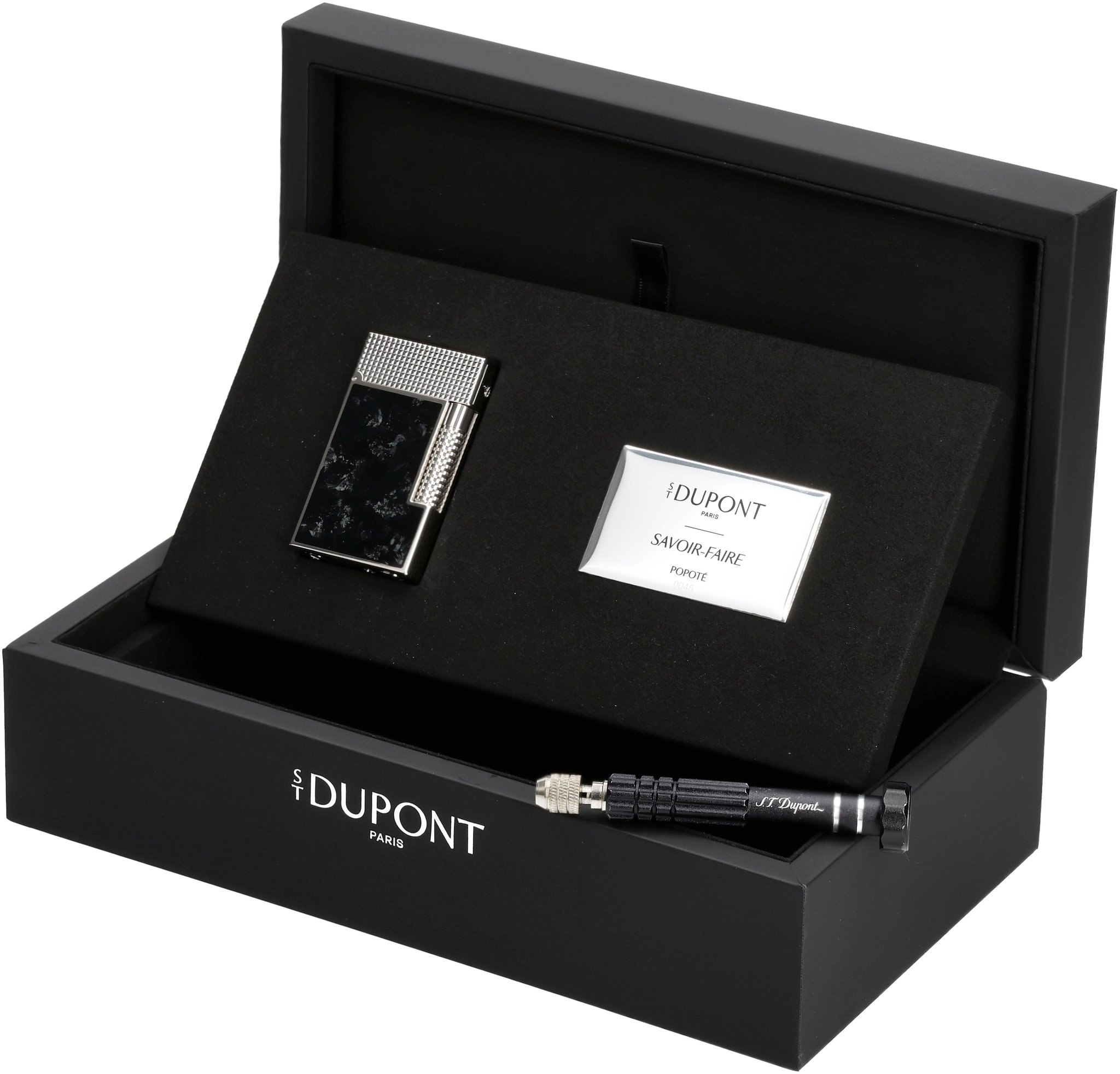 2026 Popote Schwarz/Paladium Schatulle offen