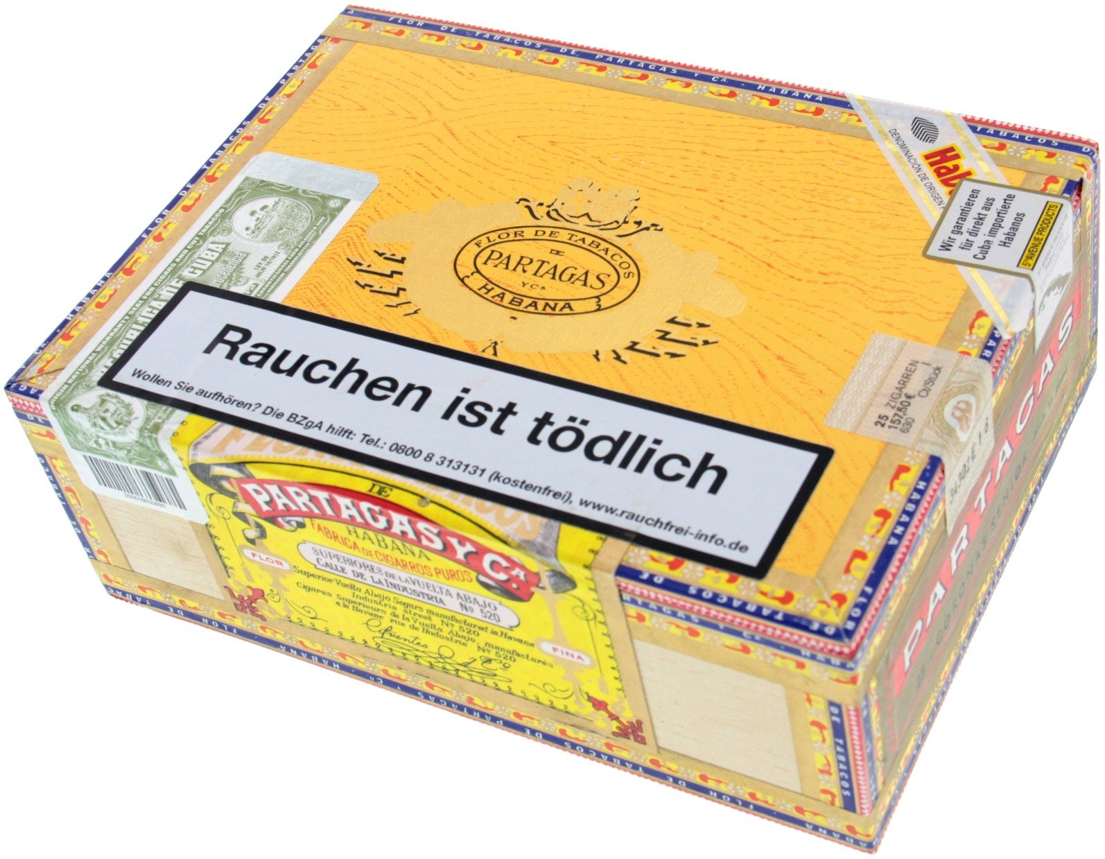 Partagas Coronas Senior AT Tubos 25er Kiste