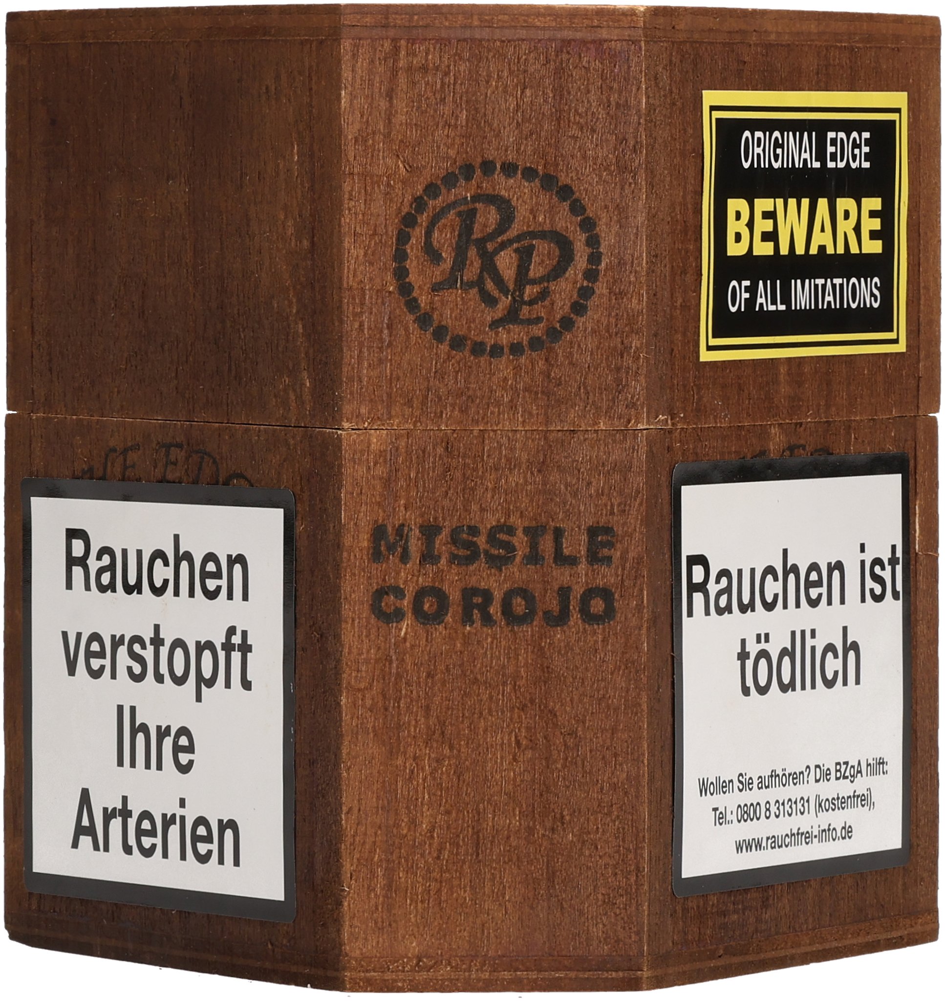 Rocky Patel The Edge Corojo Missile (Torpedo)_Kiste Frontal