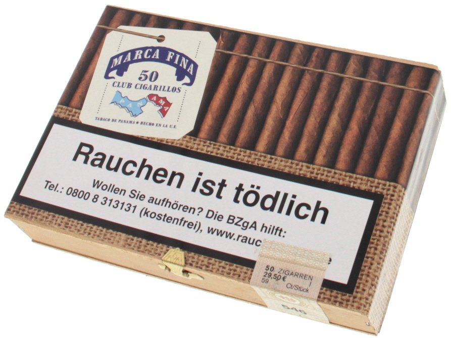 Marca Fina Panama Cigarillos Club 50er