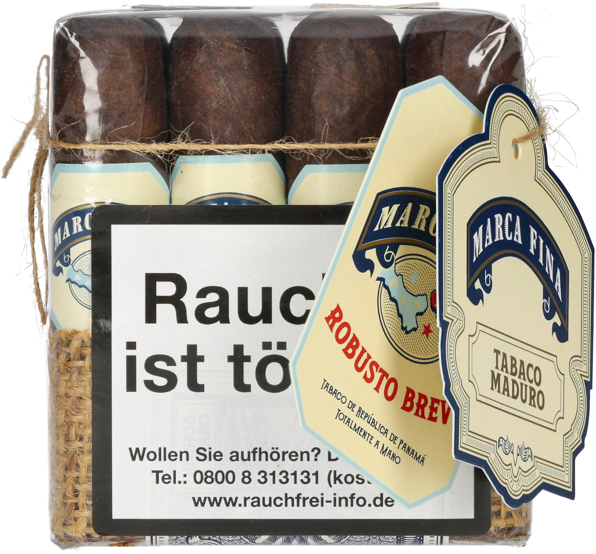 Panama Maduro Robusto Breve bundle front