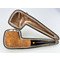 Rattray's White Goddess (Meerschaum) Billiard rustiziert braun Silbertop (12323) Detailbild