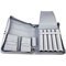 Guy Janot Zigarrentasche grey Saffiano (8527) offen aufgeklappt
