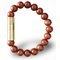 Les Fines Lames Punch Bracelets Solo Brass Red Jasper Größe S