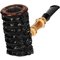 Tom Eltang Freehand Pfeifen Rustic Poker Schwarz Bambus_03