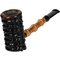 Tom Eltang Freehand Pfeifen Rustic Poker Schwarz Bambus_03