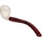 White Pipes Meerschaum Churchwarden Bent Dublin Teilrustiziert_02