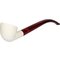 White Pipes Meerschaum Churchwarden Bent Dublin Teilrustiziert_03