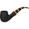 Courrieu Pfeifen Bent Billiard Sandgestrahlt frontal