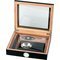Classic Humidor Set Glasdeckel schwarz (569181) offen Detailbild