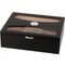 Classic Zigarrenhumidor schwarz mit Deckel mit Glaseinsatz (562172)