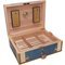 Elie Bleu Collection Alba Humidor für 200 Cigarren Sykomore Maserung (Blau) offen