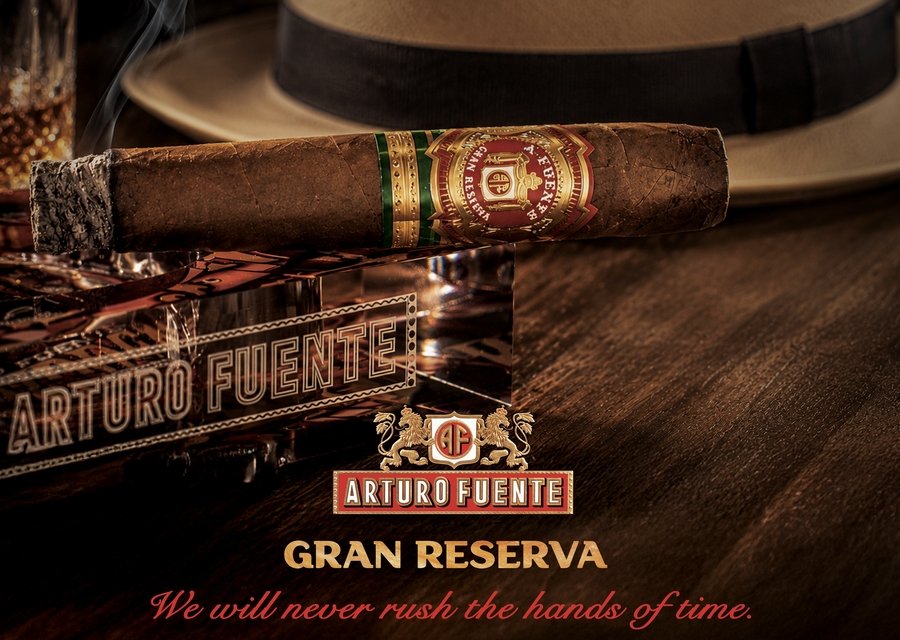 Arturo Fuente Gran Reserve Zigarre Glasaschenbecher Panamahut