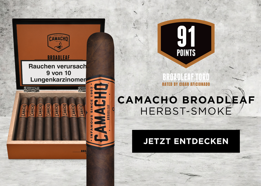 Camacho Broadleaf Zigarre Toro geöffnete Kiste