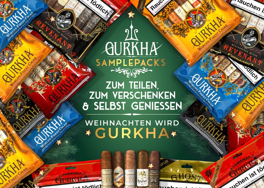 Gurkha Zigarren Sampler Weihnachten wird Gurkha