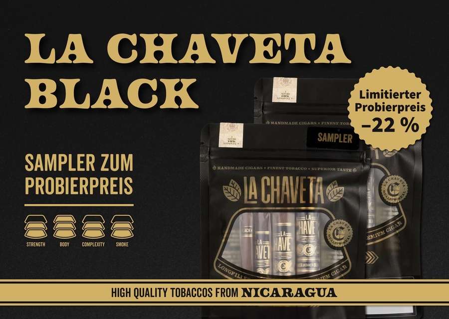 La Chaveta Black Zigarren Sampler mit allen vier Formaten zum Probierpreis