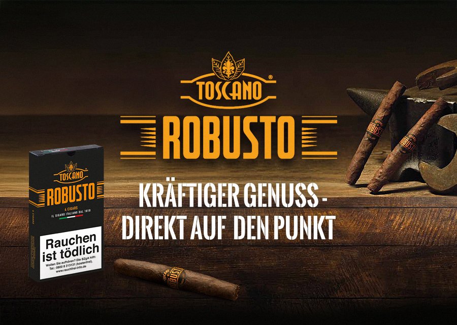 Toscano Robusto italienische Zigarren in der 4er Schachtel