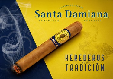 Santa Damiana brennende Zigarre