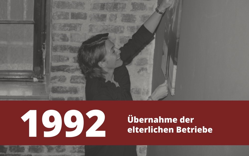 Übernahme der elterlichen Betriebe im Jahr 1992.