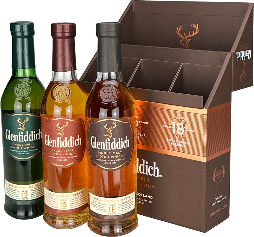 Glenfiddich Whisky Probierset Explorer´s Collection Glenfiddich Whisky Probierset