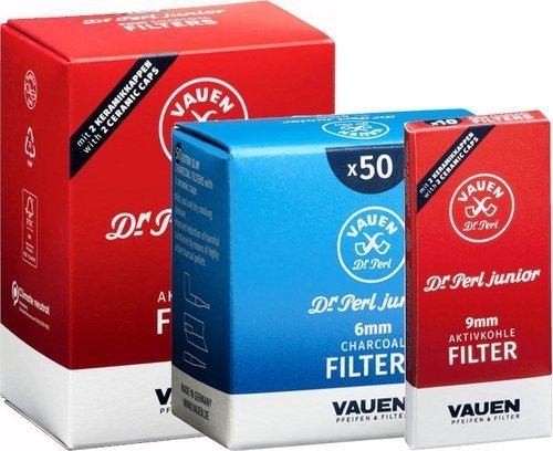 Dr. Perl Pfeifenfilter von Vauen in den Größen 9mm und 6mm